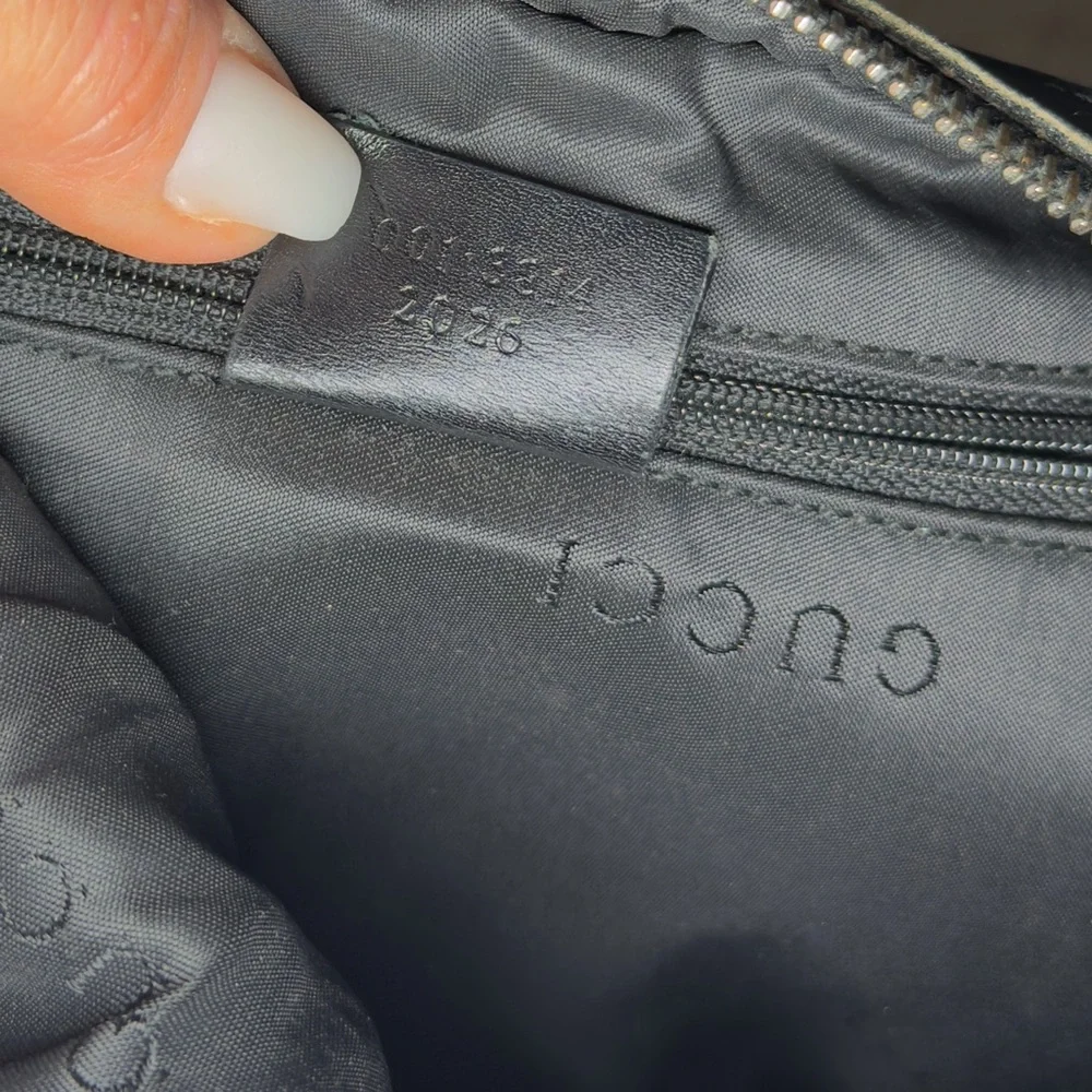 GUCCI 1997 TOM FORD ERA Smooth Black Calfskin‎ Leather Hobo 3814 w/ GG DustBag - Picture 11 of 13